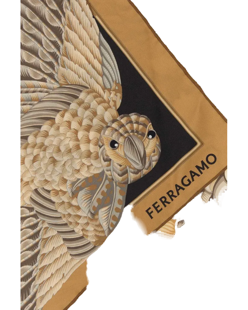 Ferragamo Beigenero Sciarpe E Foulard Exterior: Silk Scarfs Beige