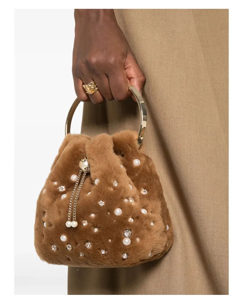 Jimmy Choo Bon Bon Bucket Bag — Brown Brown