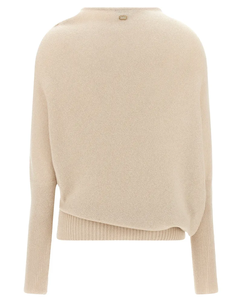 AGNONA Asymmetrical Cashmere Sweater — Beige Beige