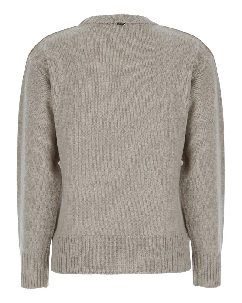 Herno Women's Crewneck Wool Jumper Beige Tops Top Beige