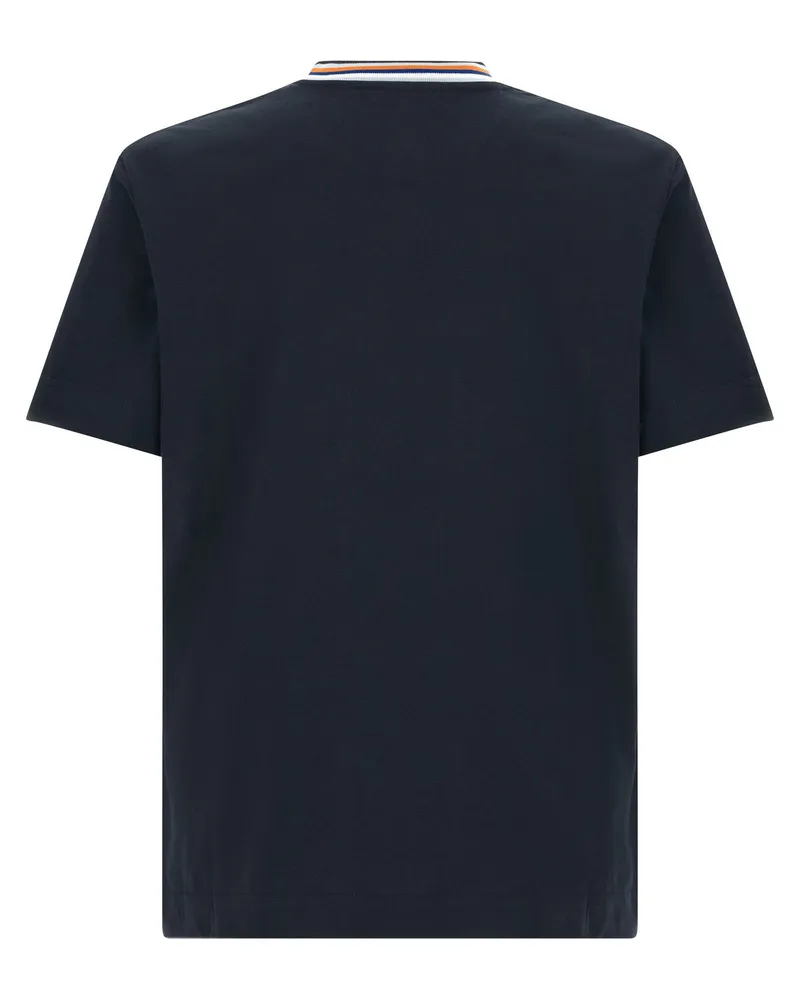 Fendi FF-Embroidered Crewneck T-Shirt — navy Navy