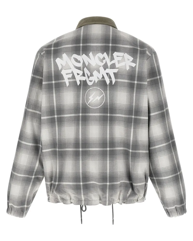 Moncler Reversible Plaid Jacket — Gray Gray
