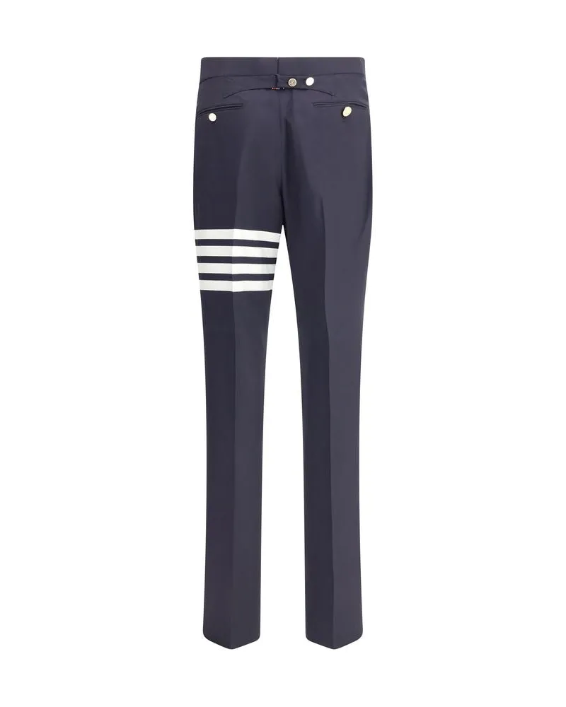 Thom Browne Men's Blue Wool Oves Aries Pants Navy