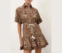 Women's Animal-Print Ruffled Mini Dress Ss26 W