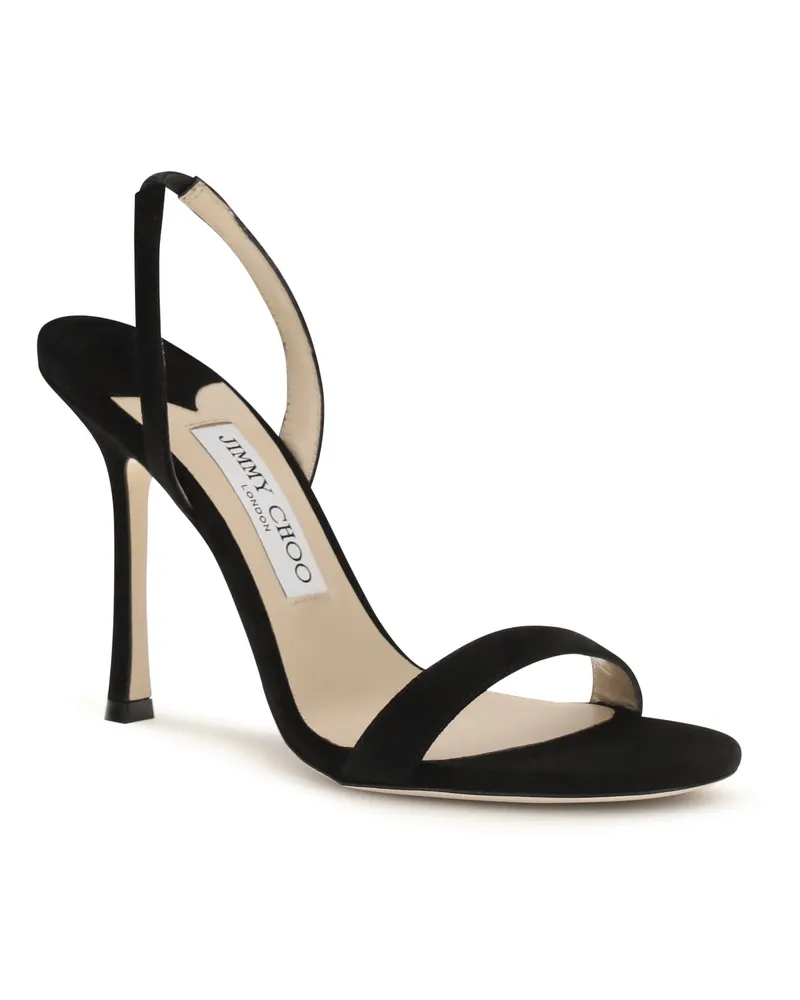 Jimmy Choo Women's Jenn Sandals Black Calf Leather Bos Taurus Black