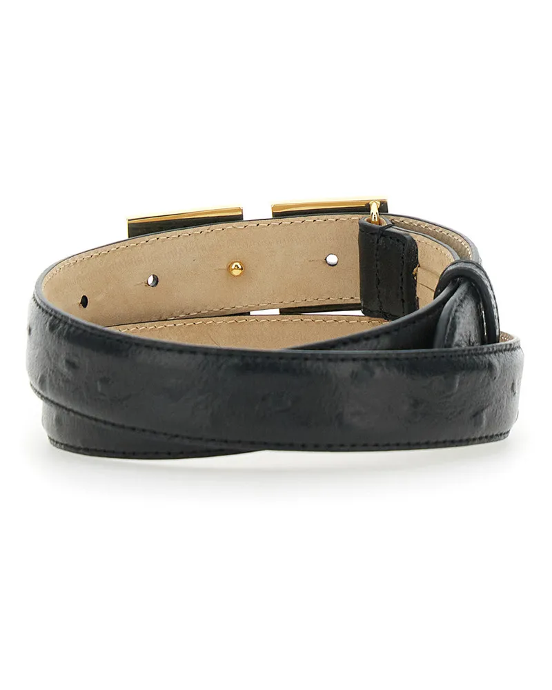 Elisabetta Franchi Women's Belt Black Leather Black