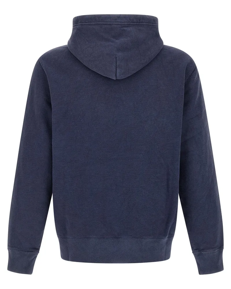 Ralph Lauren Logo-Embroidered Cotton Hoodie — Navy Navy