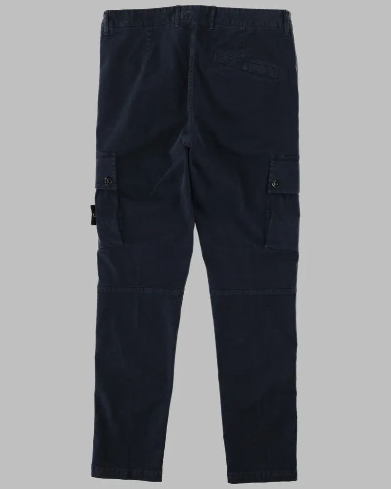 Stone Island Logo Patch Cotton-Stretch Denim Jeans — Blue Blue