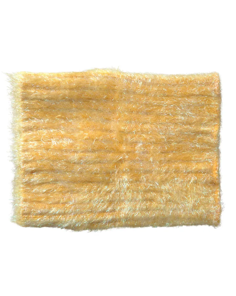 Dolce & Gabbana Women's Yellow Polyester Mohair Fiber Neck Wrap Scarf Yellow