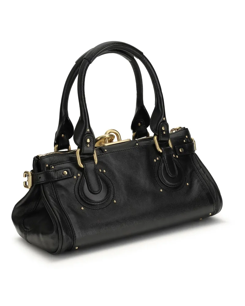 Chloé Women's Paddington Bag Black Leather Buffalo Shoulder Black
