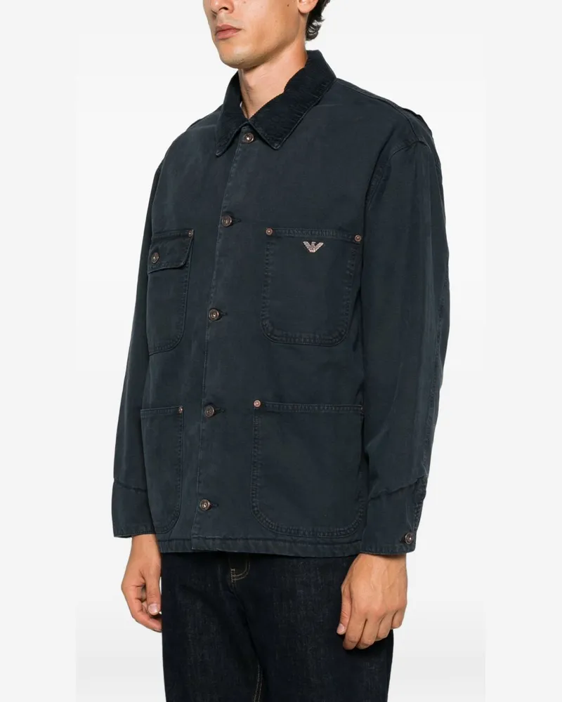 Emporio Armani Cotton Denim Jacket — Navy Navy