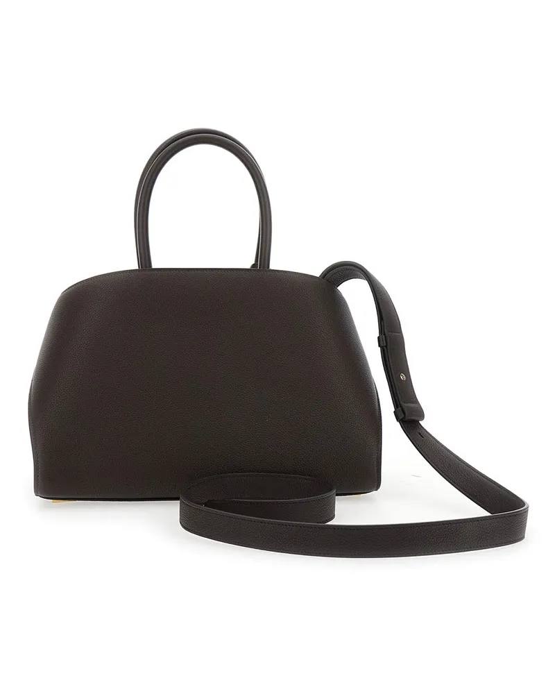 Ferragamo Women's Shoulder Bag Hug Small Brown Calf Leather Handbags Hand Brown