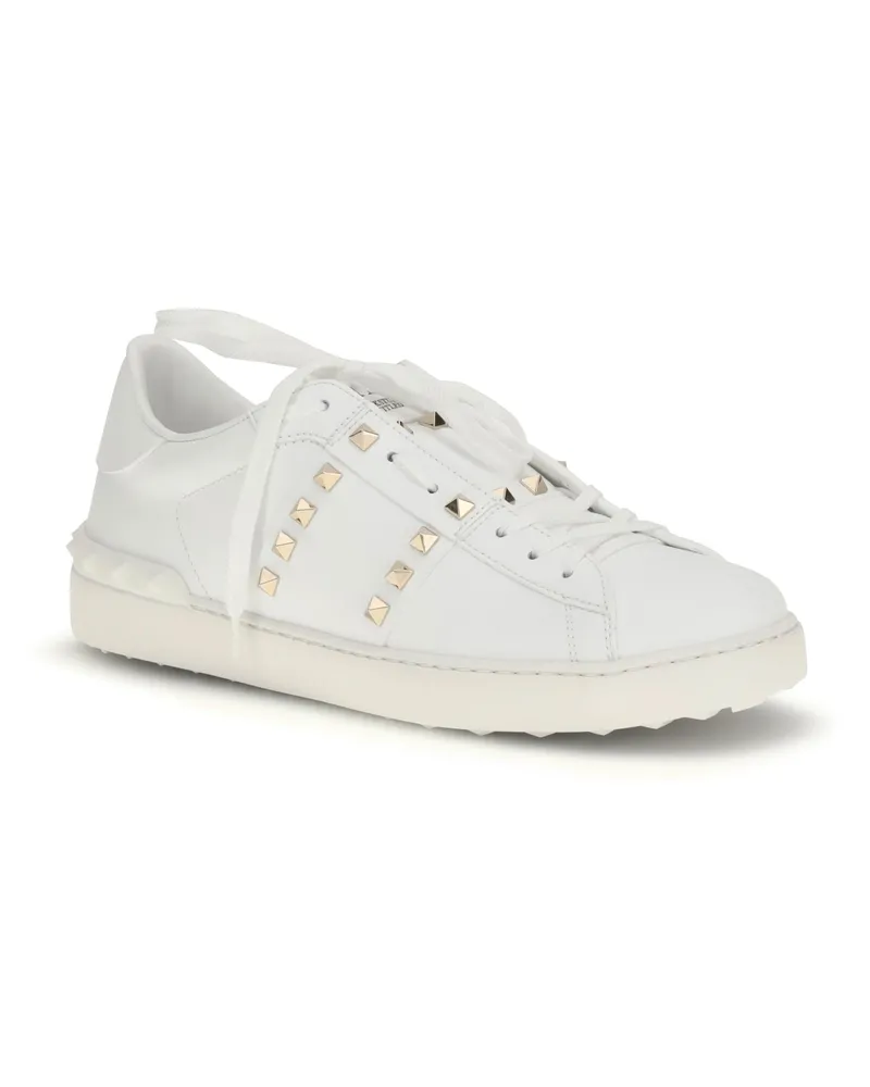 Valentino Garavani Men's Rockstud Untitled Sneakers Bianco-Bianco Bianco/bianco White