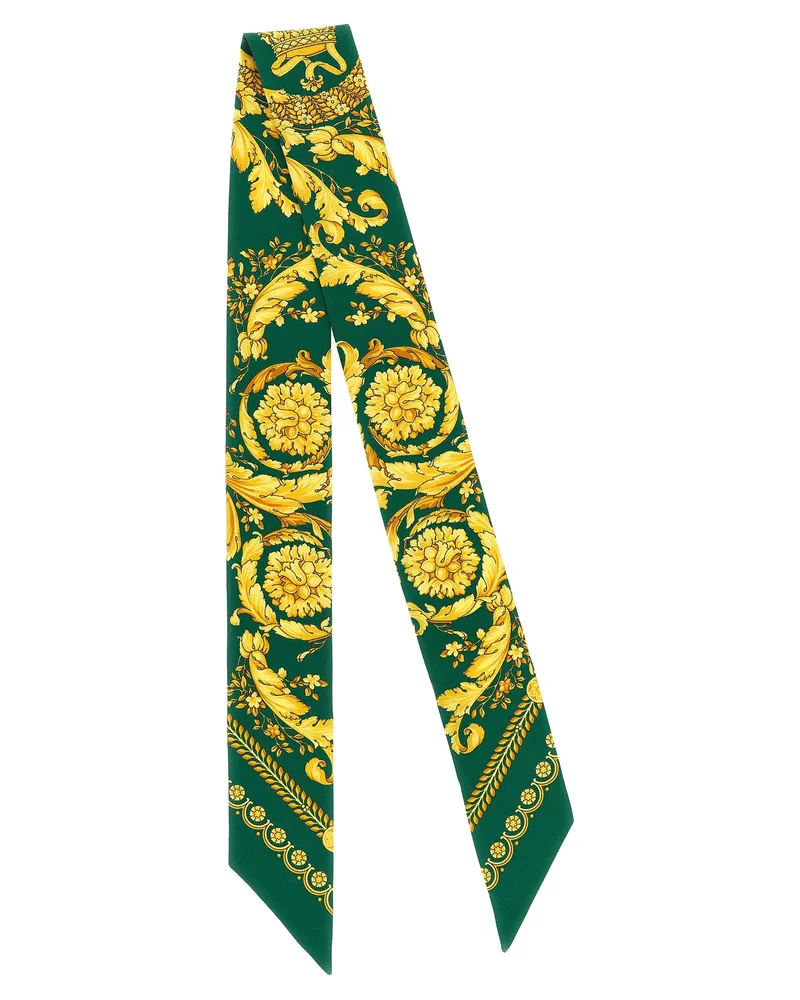 Versace Women's Multicolor Silk Tie Green