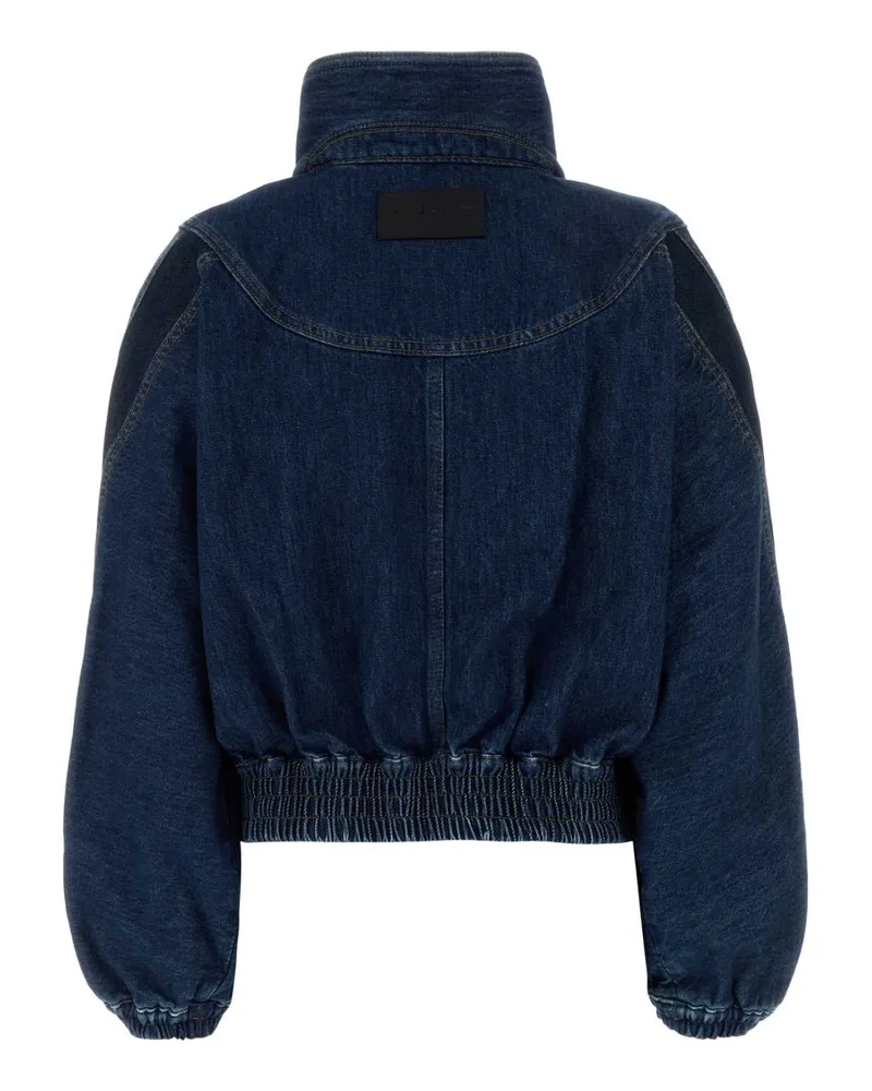 Givenchy Women's Blue Denim Bomber Jacket Mediumblue Exterior: Cotton Giacche E Gilet Navy