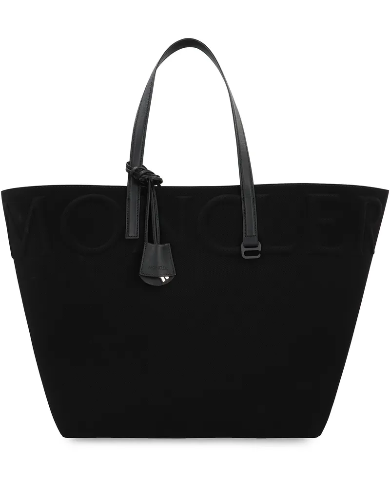 Moncler Women's Tote Bag Very Black Leather Black