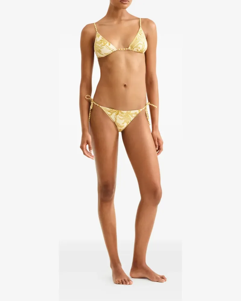 Eres Women's Solarium Floral-Print Bikini Bottoms Ss26 W Gold