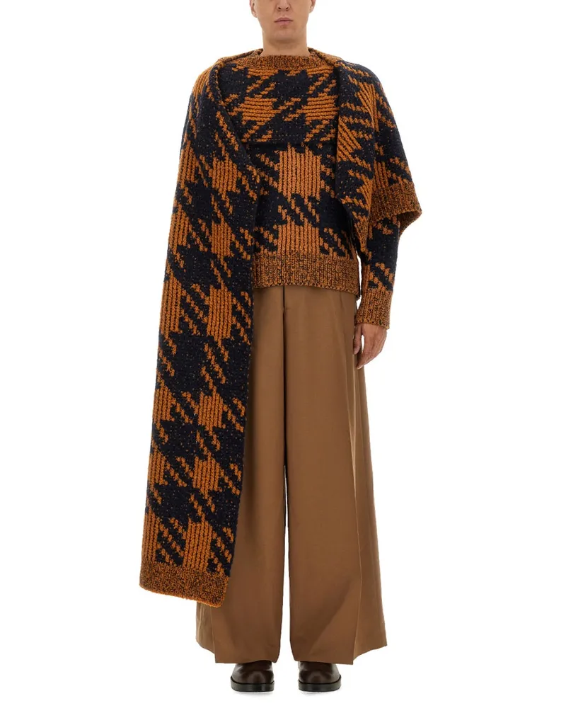 Dries van Noten Wool and Alpaca Blend Scarf — Multicolor Multicolor