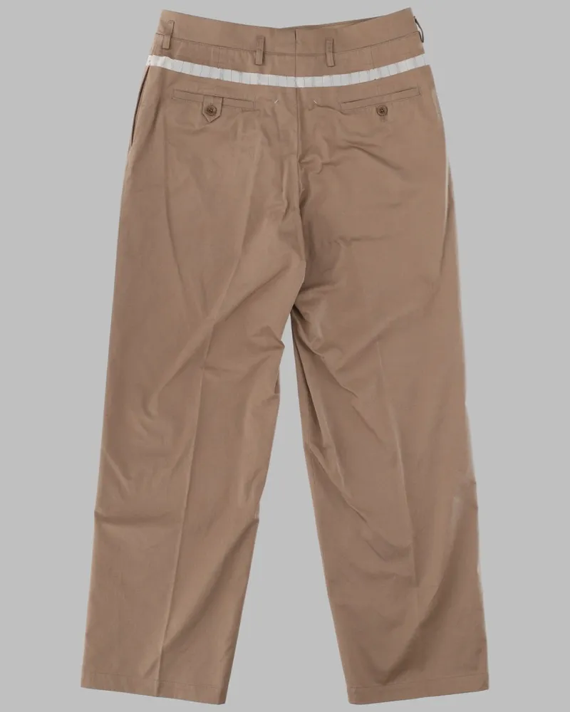 Maison Margiela Waxed Cotton Trousers — Beige Beige