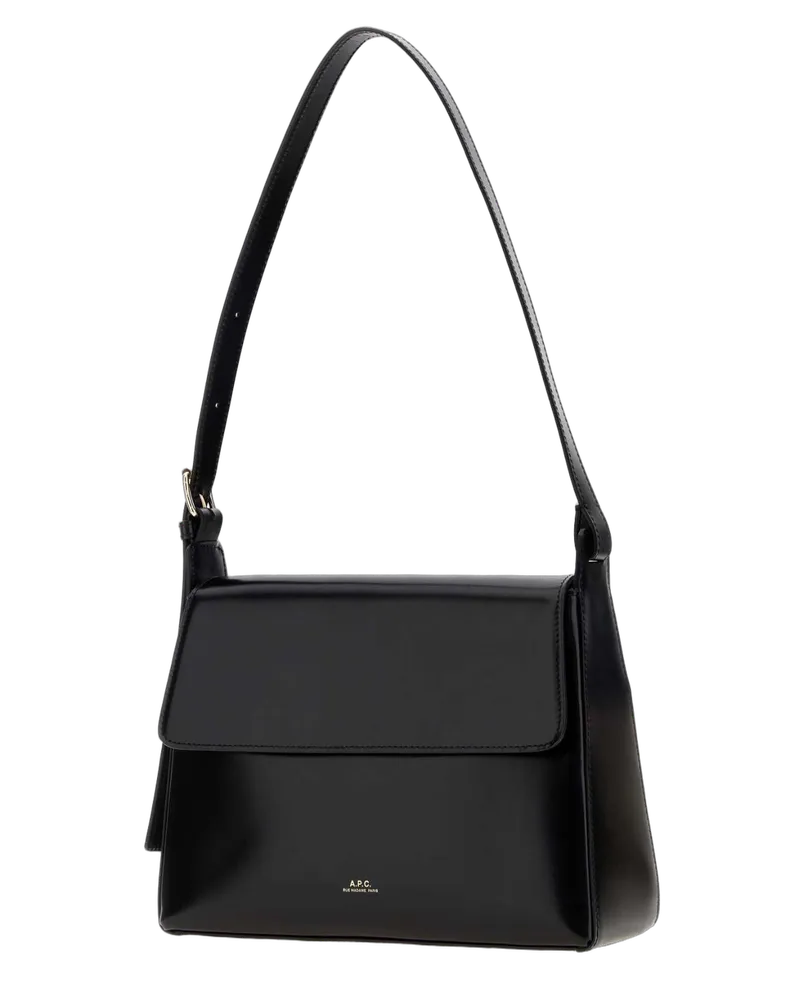 A.P.C. Vache Leather Shoulder Bag — Black Black