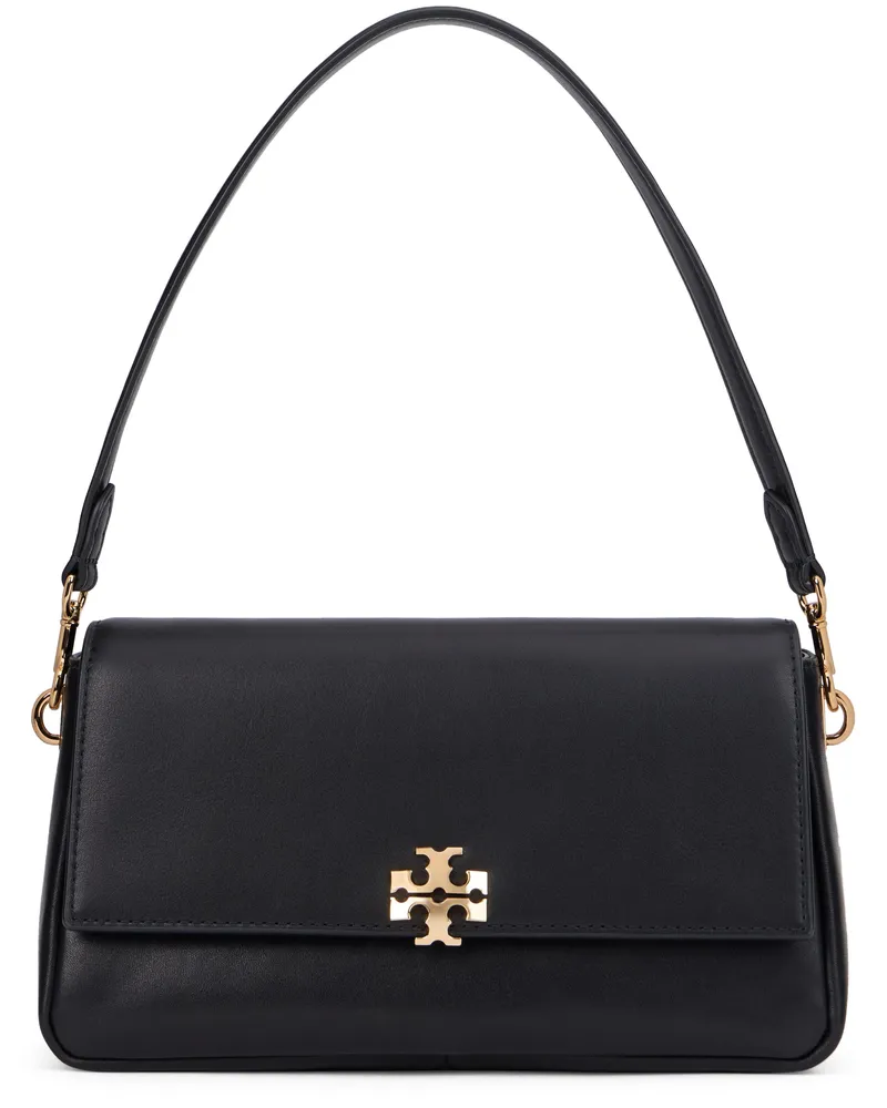 Tory Burch Women's Handbag Charlie Black Leather Cow Hide Handbags Hand Bags Black