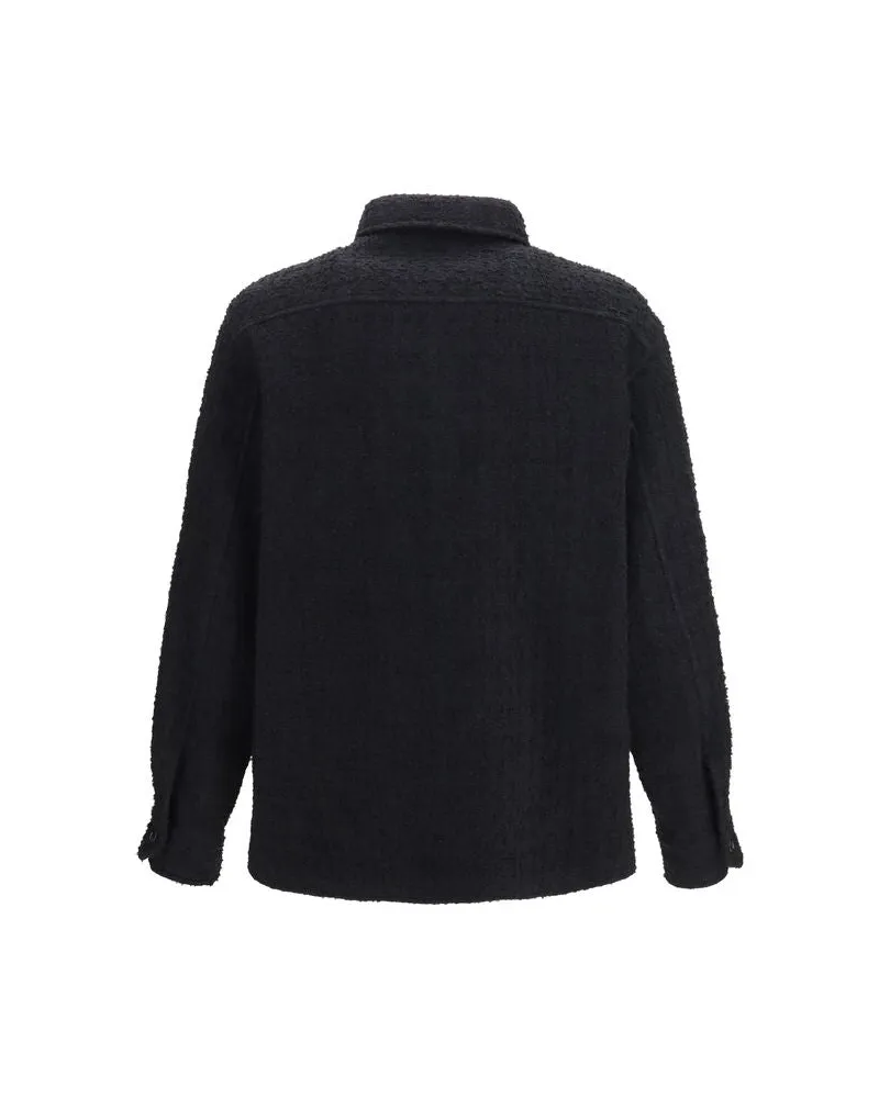 Valentino Garavani Men's Black Cotton Full-Length Jacket Clothing Black