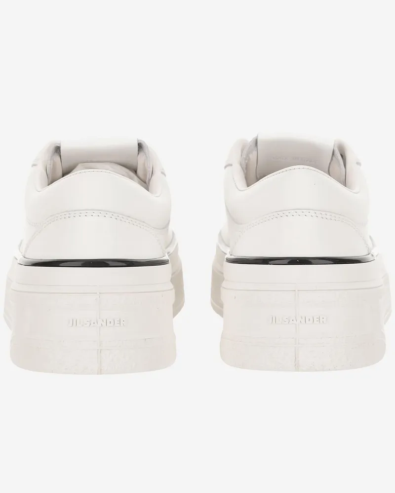 Jil Sander Women's Sneakers Calfskin White Trainers White