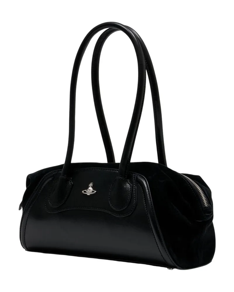 Vivienne Westwood Women's Shirley Small Shoulder Bag -  Leather Black Calfskin Shoulder-Hobo-Bags Black