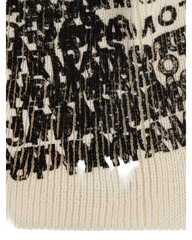 Y-3 KT3209 Graphic Logo Beanie — White White