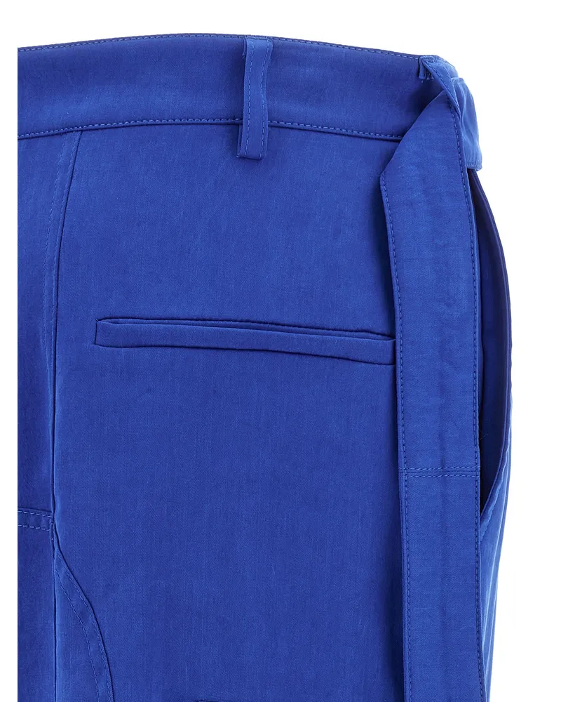 Ferragamo Lyocell Cargo Pants — Blue Blue