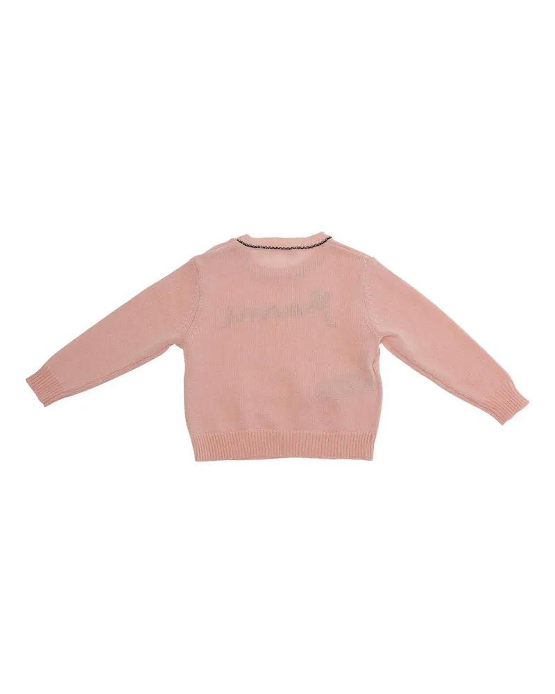 Marni Unisex Crew Neck Sweater Pink Cotton Tops Top Pink