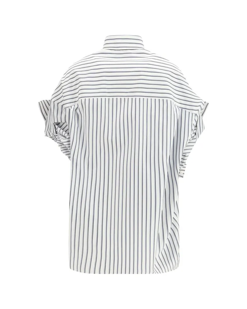 Balenciaga Women's White Cotton Shortsleeve Shirt White