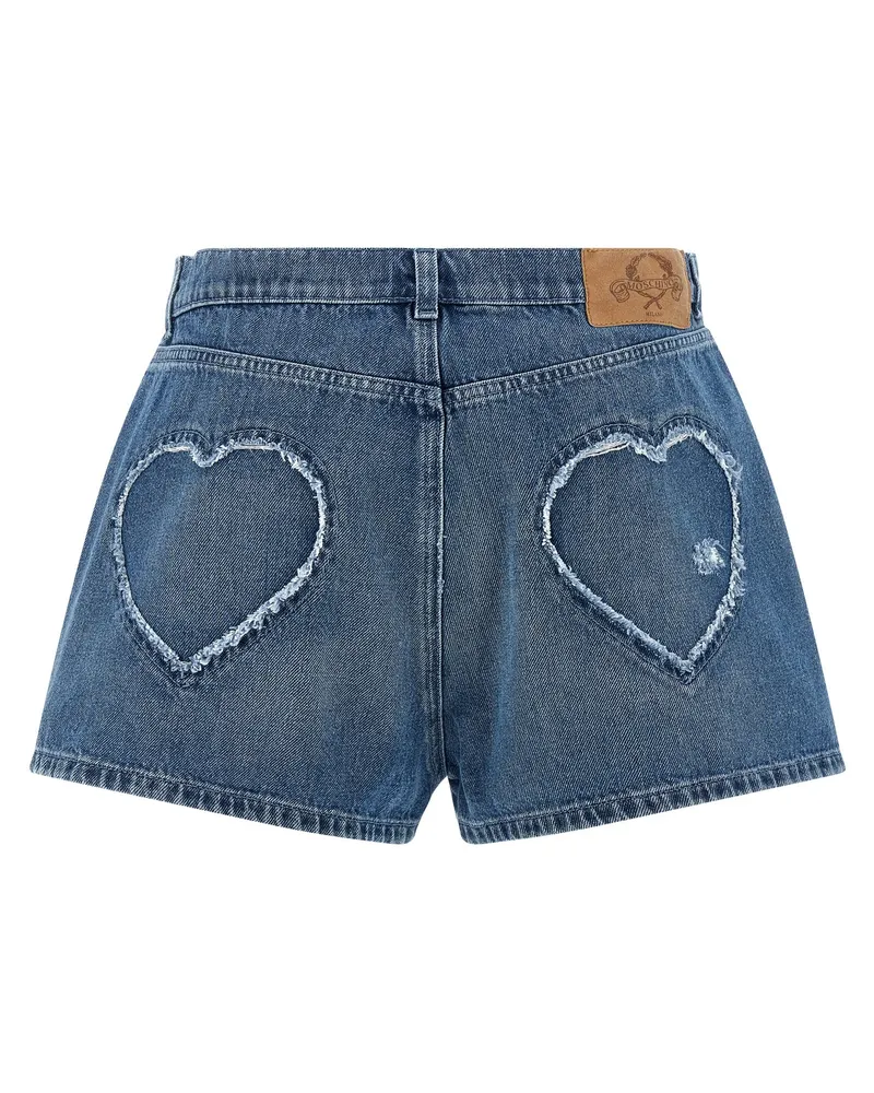 Moschino Women's Blue Cotton Bermuda Shorts Blue