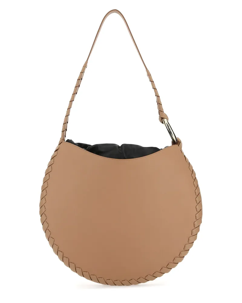 Chloé Women's Whipstitched Leather Shoulder Bag Beige Beige