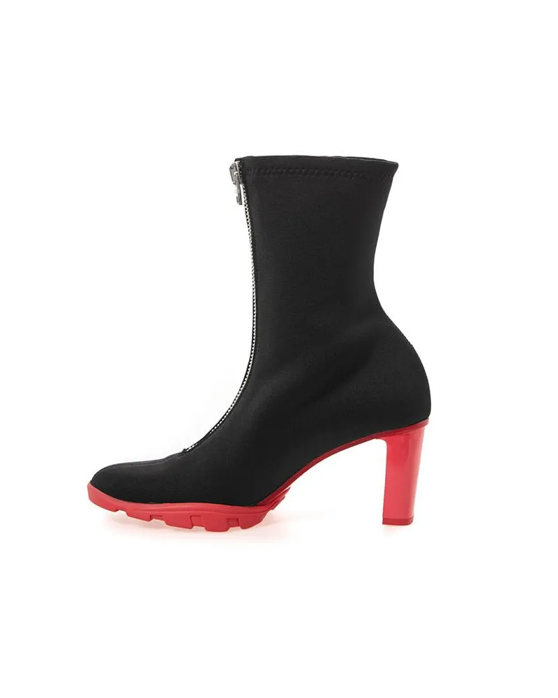 Alexander McQueen Women's Black Neoprene Ankle Boots Black