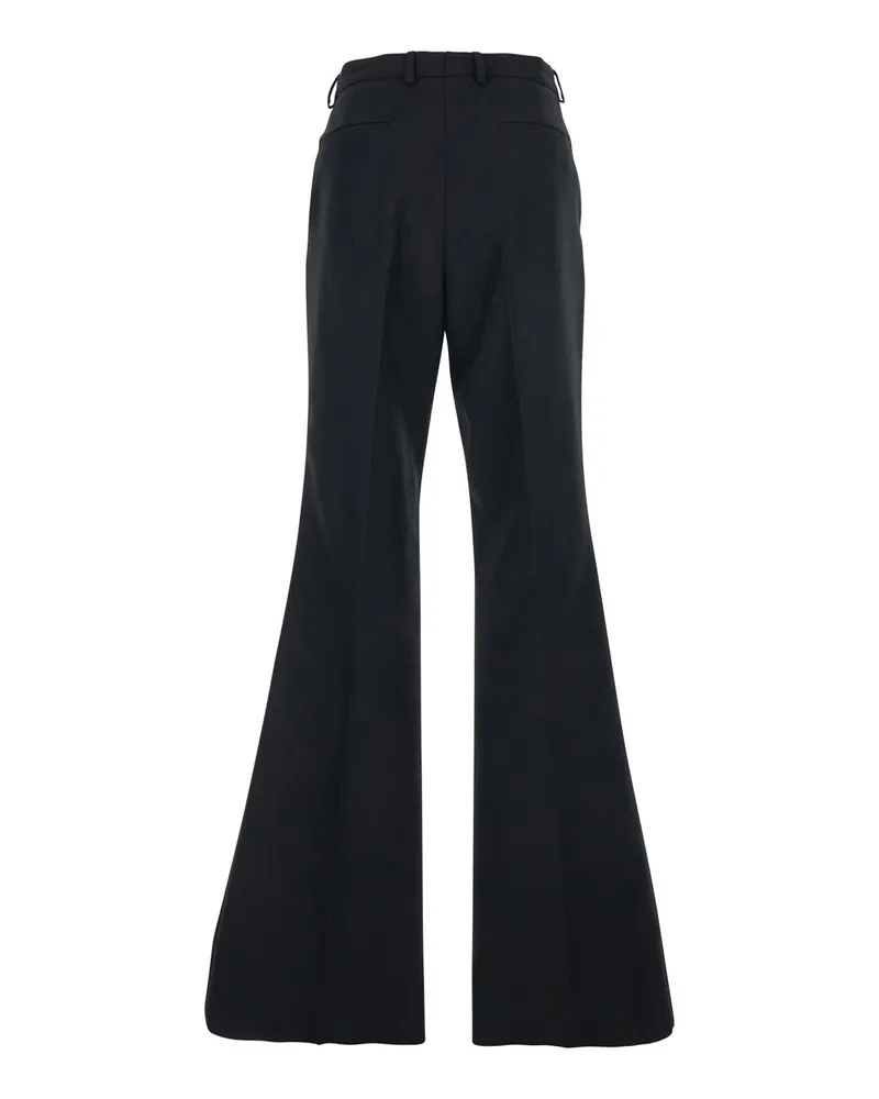 Valentino Garavani Men's Pants, Nylon-Wool Gabardine, Black Polyester Trousers Black