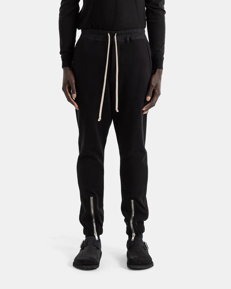 Rick Owens Men's Tecuatl Tapered Nep Terry Jersey Jogging Trousers Black Black