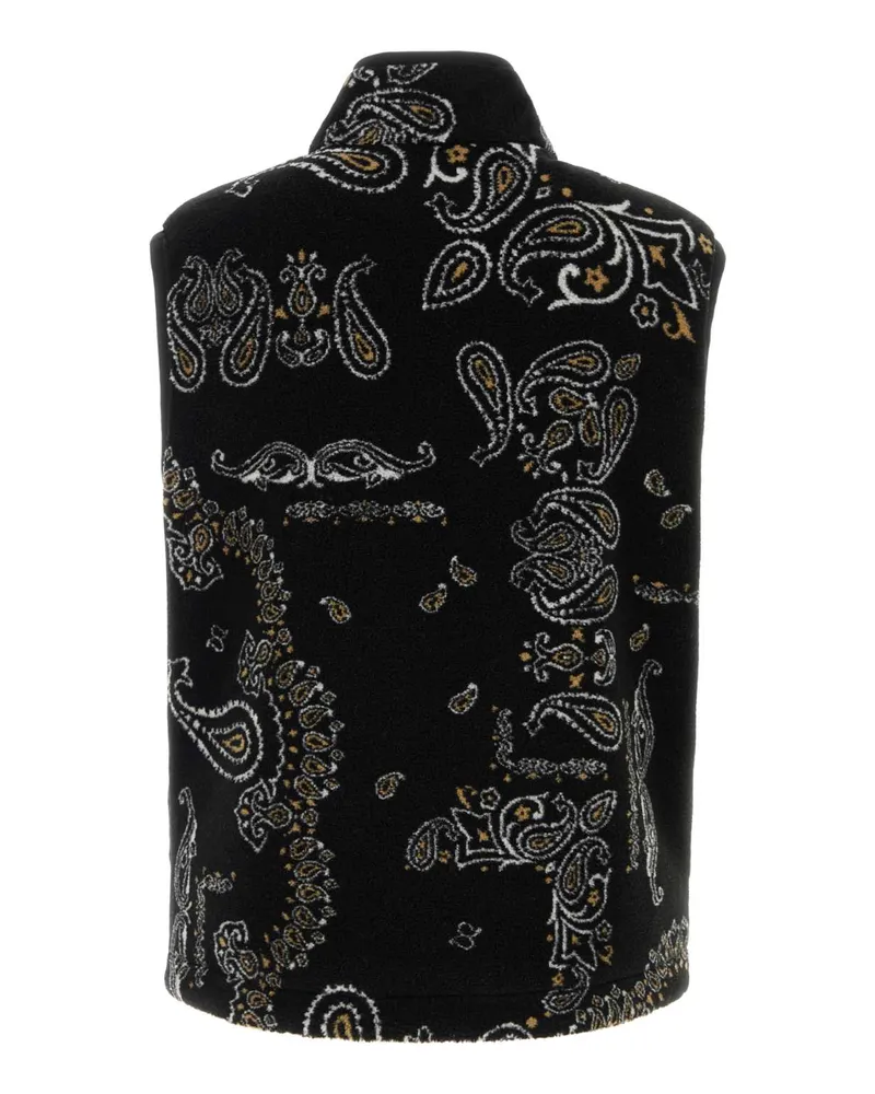 Moncler Printed Teddy Reversible Vest — Black Black