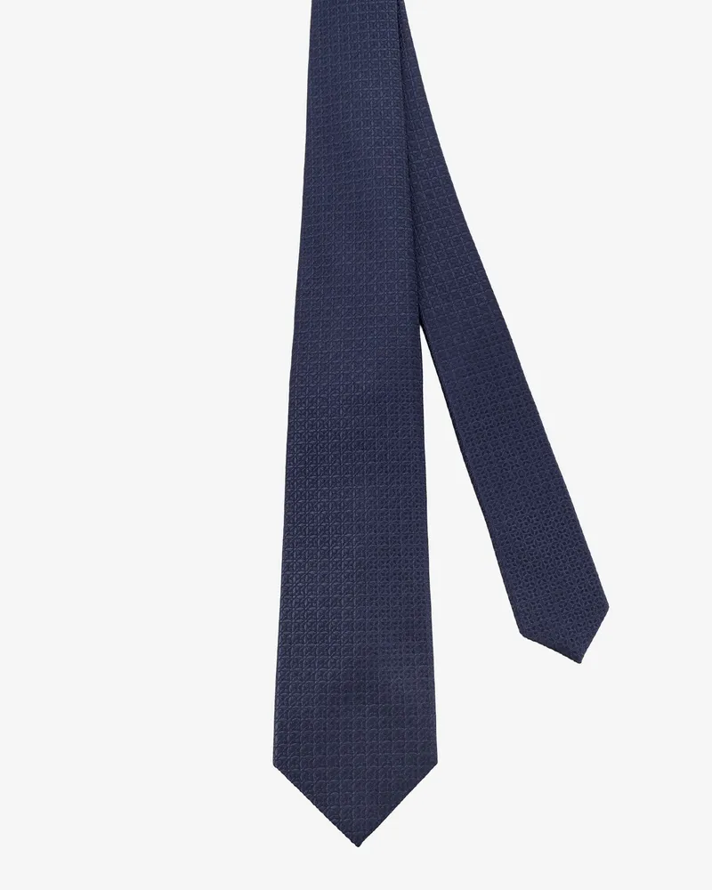 Kiton Men's Tie Silk Blue Ties & Bow Navy
