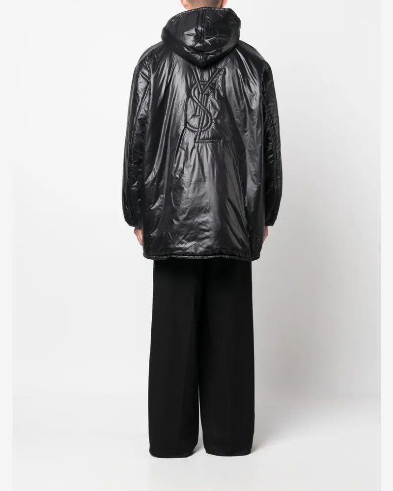 Saint Laurent Cassandre Coat — Black Black