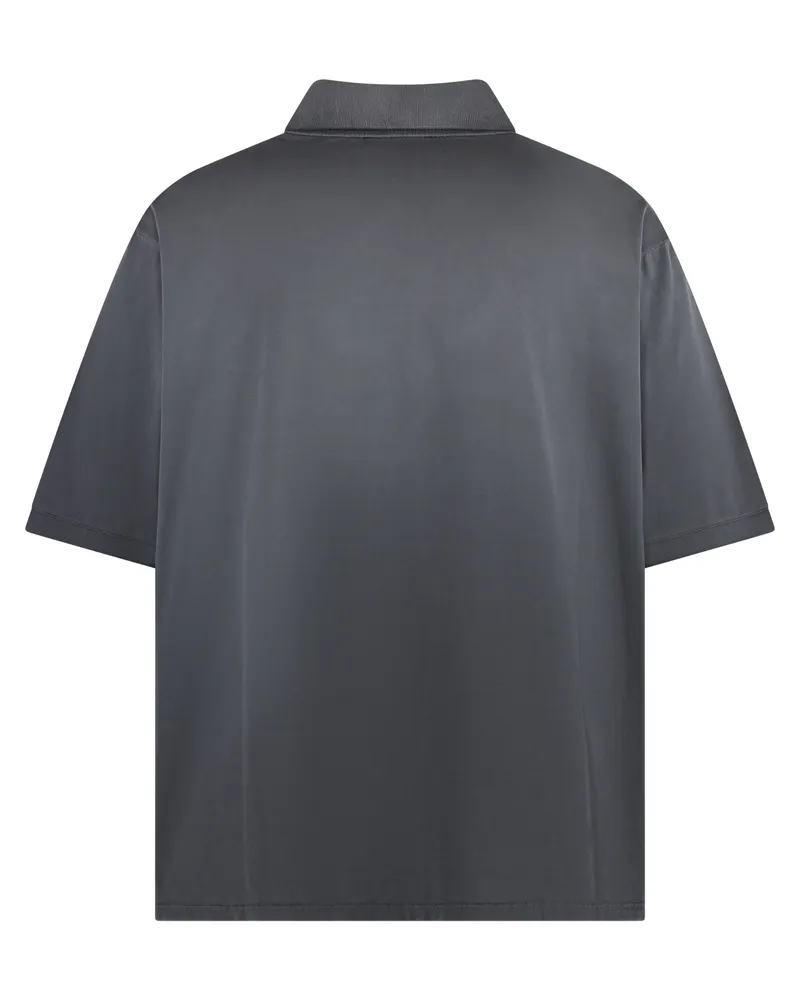 McQ Men's Polo Shirt Black Cotton T-shirts And Polos Gray