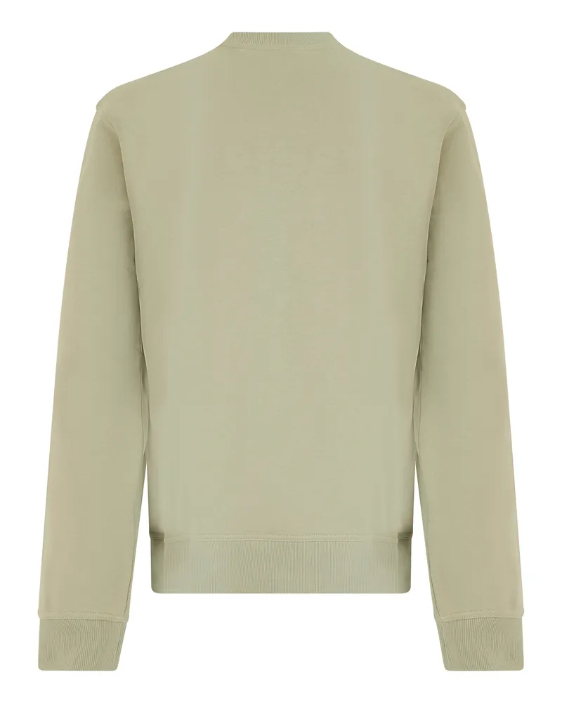 HUGO BOSS Men's Cotton Crew Neck Sweatshirt Open Green Sweatshirts Sweater Green