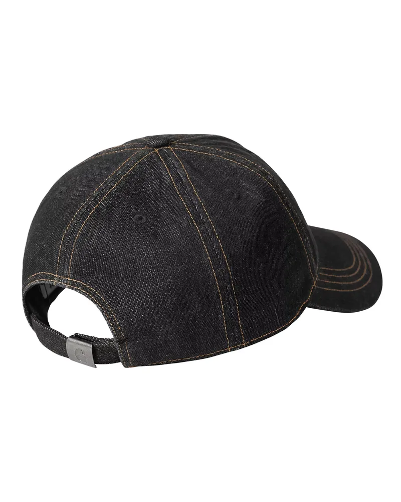 Carhartt WIP Men's Cap Lincoln Black Denim Cotton Hat Black