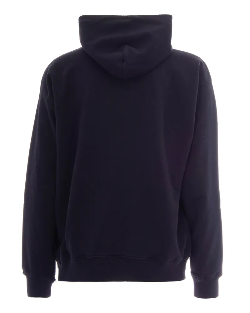 OFF-WHITE Men's Hoodie Black Cotton Sweatshirts Sweater Black