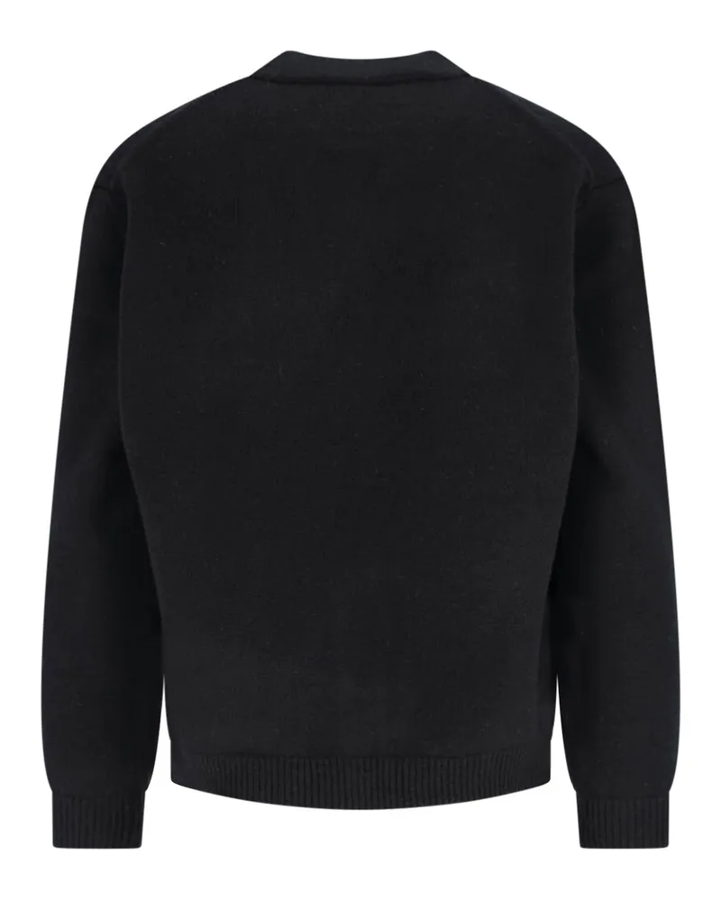 Kitsuné Men's Sweaters Black Merinos Extrafine Wool Black