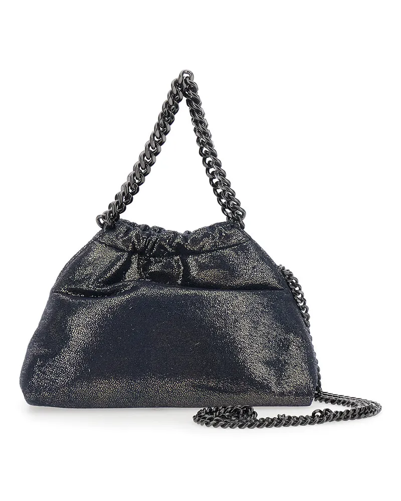Stella McCartney Women's Crossbody Bag Falabella Blue Ecoleather Polyester Shoulder Black