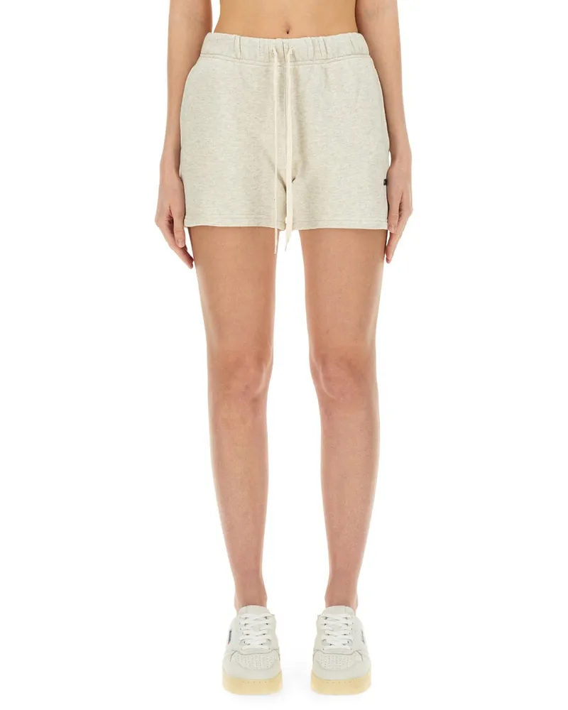 AUTRY Cotton Sweatshirt Shorts — Beige Beige