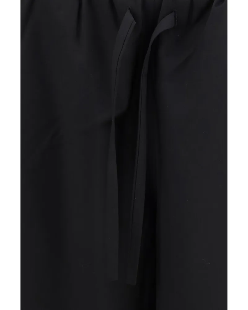 Totême Women's Drawstring Dinner Trousers Black Wool Black