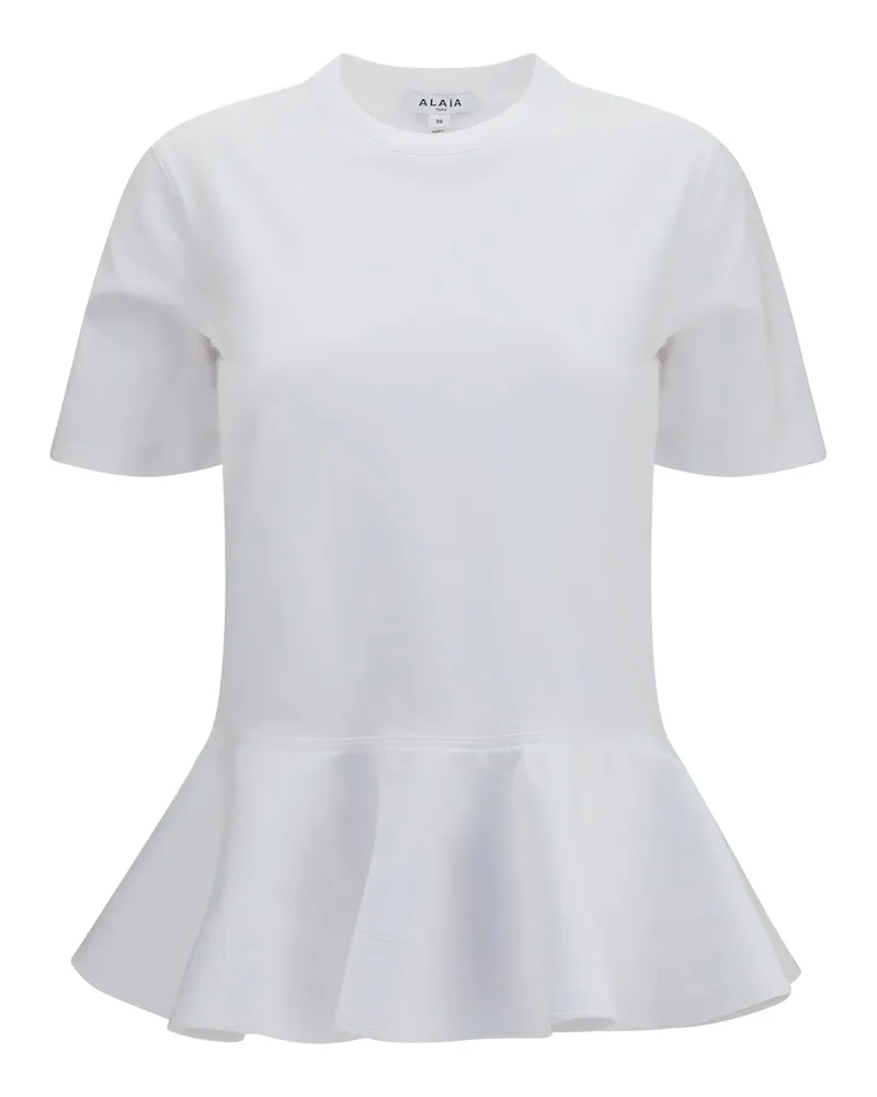 Alaïa Women's T-Shirt Cotton-Jersey Crinoline White T-Shirts & Jerseys White