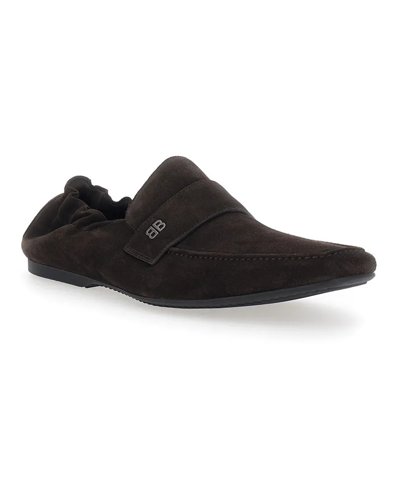 Balenciaga Men's Loafers Palermo Brown Leather Calf Brown
